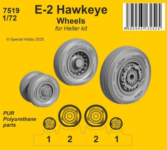CMK 1/72 7519 E-2 HAWKEYE WHEELS FOR HELLER KIT