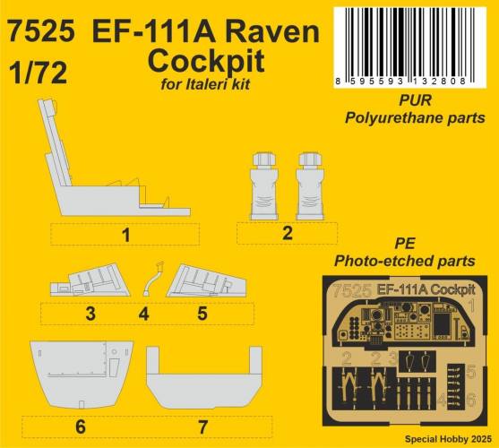 CMK 1/72 7525 EF-111A RAVEN COCKPIT