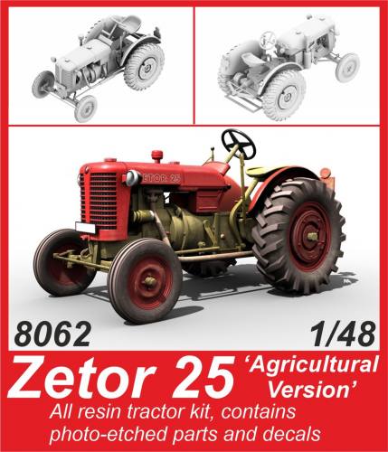CMK 1/48 8062 ZETOR 25 AGRICULTURAL VERSION 