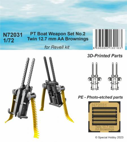 CMK 1/72 72031 PT BOAT WEAPON SET NO.2 TWIN 12.7MM AA BROWNINGS