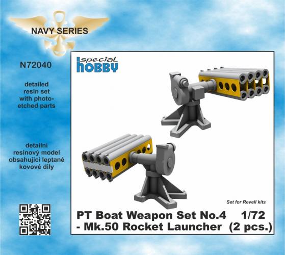 SPECIAL HOBBY 1/72 72040 PT BOAT WEAPON SET NO.4 MK.50 ROCKET LAUNCHER