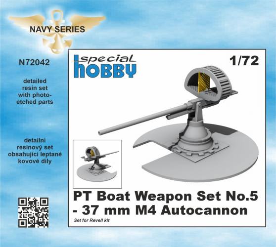 SPECIAL HOBBY 1/72 72042 PT BOAT WEAPON SET NO.5 37MM M4 AUTOCANNON
