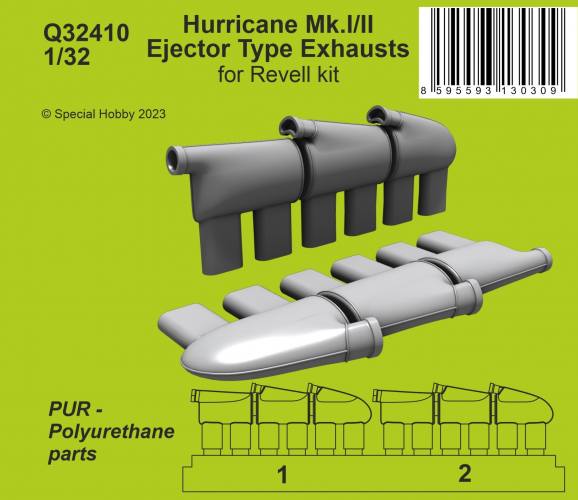 CMK 1/32 32410 HURRICANE MK.I/II EJECTOR TYPE EXHAUSTS