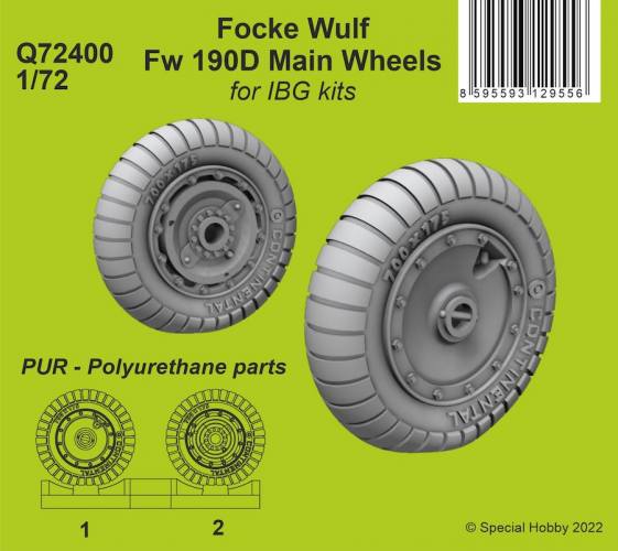 CMK 1/72 72400 FOCKE WULF FW 190D MAIN WHEELS 