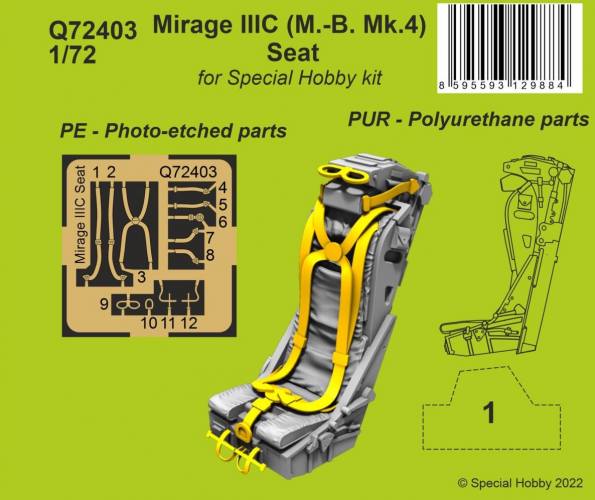 CMK 1/72 72403 MIRAGE IIC M.-B. MK.4 SEAT