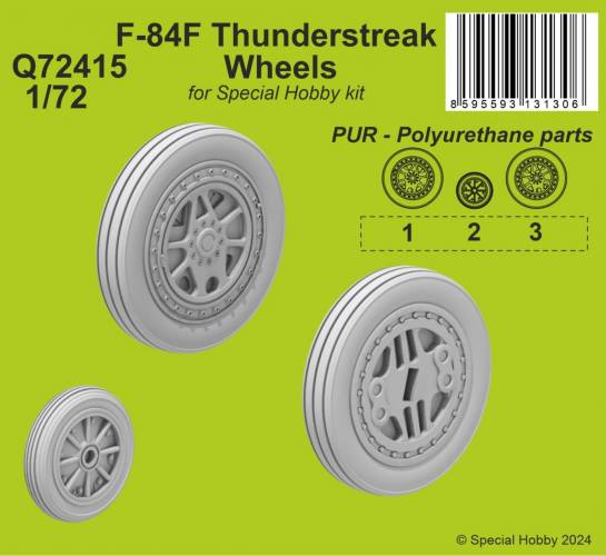 CMK 1/72 72415 F-84F THUNDERSTREAK WHEELS FOR SPECIAL HOBBY KIT
