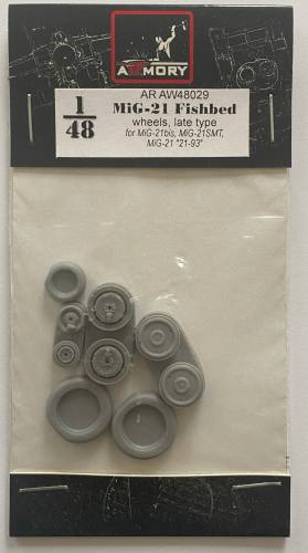 ARMORY 1/48 AW48029 MIG-21 FISHBED WHEELS  LATE TYPE FOR MIG-21BIS  MIG-21SMT  MIG-21 