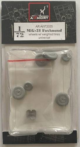 ARMORY 1/72 AW72025 MIG-31 FOXHOUND WHEELS W/ WEIGHTED TIRES UNIVERSAL