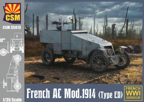 COPPER STATE MODELS 1/35 35013 FRENCH ARMOURED CAR MOD.1914  TYPE ED 