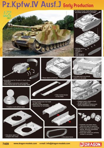 DRAGON 1/72 7409 Pz.Kpfw.IV Ausf.J