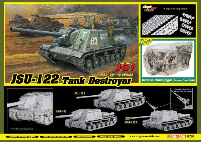 DRAGON 1/35 6787 SOVIET  JSU-122 TANK DESTROYER