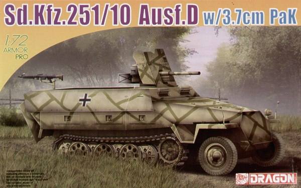 DRAGON 1/72 7280 SD.KFZ.251/10 AUSF.D WITH 3.7CM PAK