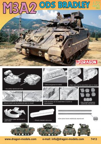 DRAGON 1/72 7413 M3A2 ODS BRADLEY