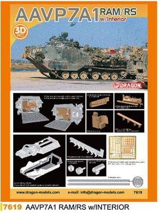 DRAGON 1/72 7619 AAVP7A1 RAM/RS WITH INTERIOR