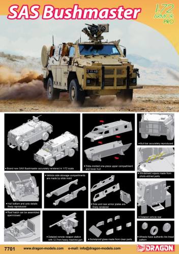 DRAGON 1/72 7701 SAS BUSHMASTER 