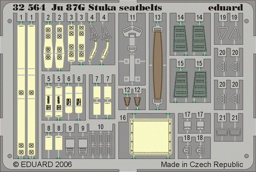 EDUARD 1/32 32564 JU 87 STUKA SEATBELTS