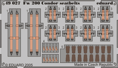 EDUARD 1/48 49027 FW 200 CONDOR SEATBELTS