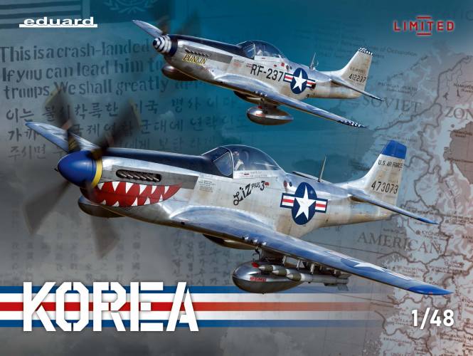 EDUARD 1/48 11161 NORTH AMERICAN FIGHTER BOMBER   PHOTO RECON F-51D   RF-51D MUSTANG KOREA 