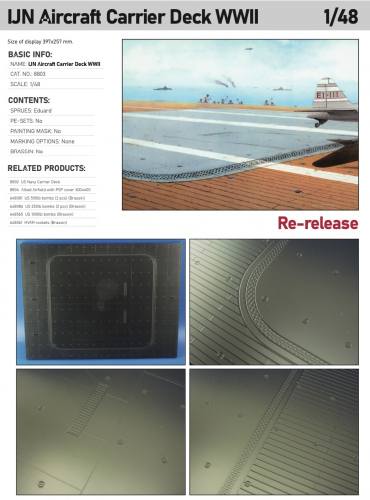 EDUARD 1/48 8803 JAPAN NAVY AIRCRAFT CARRIER DECK
