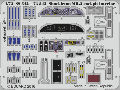 EDUARD 1/72 SS542 SHACKLETON MR.2 COCKPIT INTERIOR