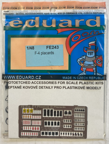 EDUARD 1/48 FE243 F-4 PLACARDS 