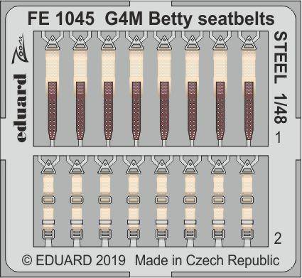 EDUARD 1/48 FE1045 G4M BETTY SEATBELTS STEEL