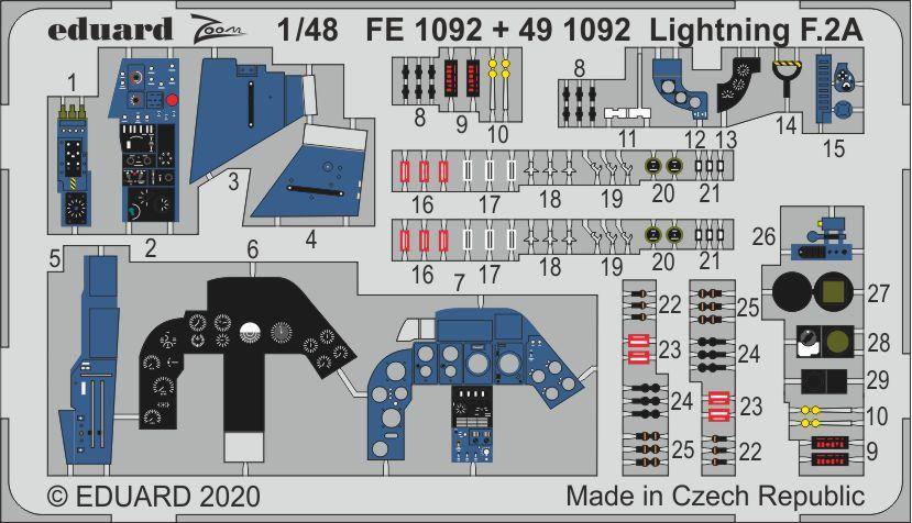 EDUARD 1/48 FE1092 LIGHTNING F.2A