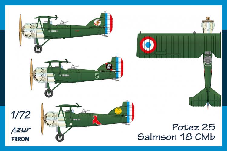 AZUR 1/72 FR0054 POTEZ 25 SALMSON 18CMB