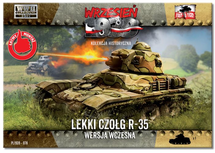 FIRST TO FIGHT 1/72 078 RENAULT R-35 EARLY VERSION