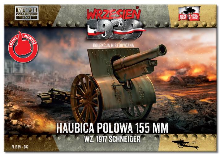 FIRST TO FIGHT 1/72 082 155mm Howitzer field wz. 1917 Schneider 