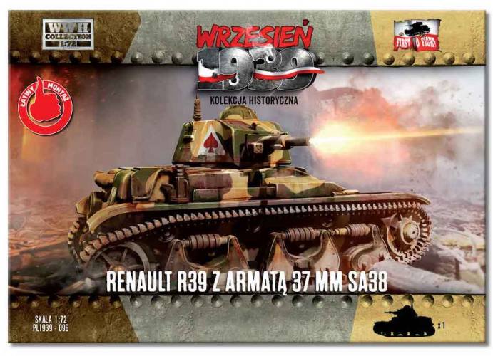 FIRST TO FIGHT 1/72 096 RENAULT R39 WITH A 37MM SA38 GUN
