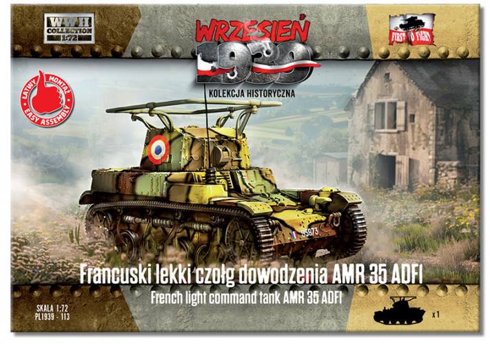 FIRST TO FIGHT 1/72 113 FRENCH LIGHT COMMAND TANK AMR 35 ADFI