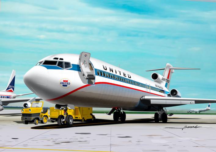 MACH 1/72 GP111UAL BOING 727-200 UNITED AIRLINES