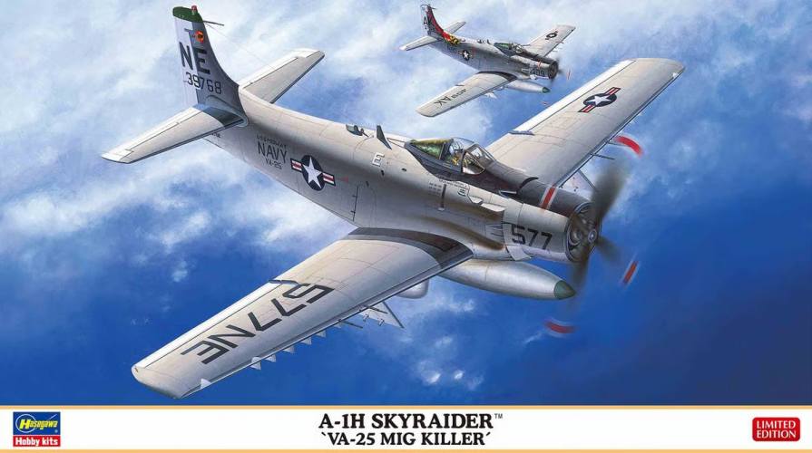 HASEGAWA 1/72 02527 A-1H SKYRAIDER VA-25 MIG KILLER