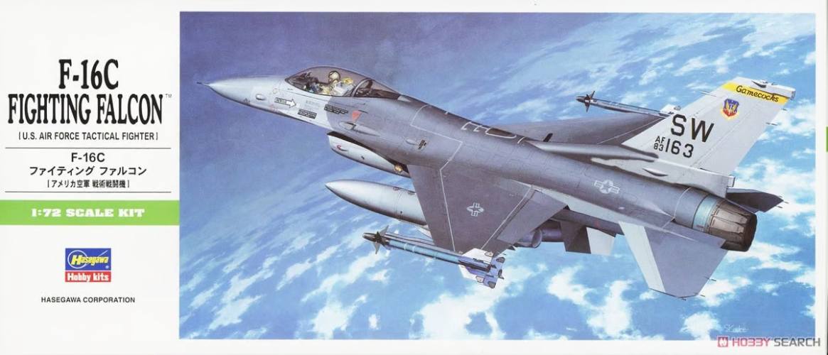 HASEGAWA 1/72 B02 F-16C FIGHTING FALCON