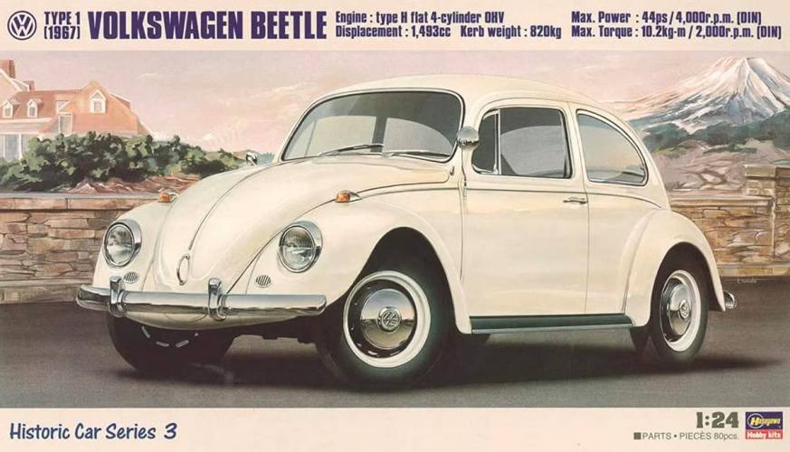 HASEGAWA 1/24 HC-3 VOLKSWAGEN BEETLE TYPE 1  1967 