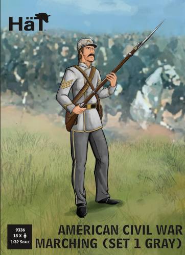HAT INDUSTRIES 1/32 9336 AMERICAN CIVIL WAR MARCHING SET 1 GREY