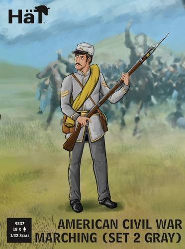  1/32 9337 AMERICAN CIVIL WAR MARCHING SET 2 GRAY