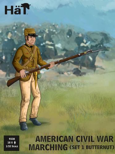 HAT INDUSTRIES 1/32 9338 AMERICAN CIVIL WAR MARCHING SET 1 BUTTERNUT