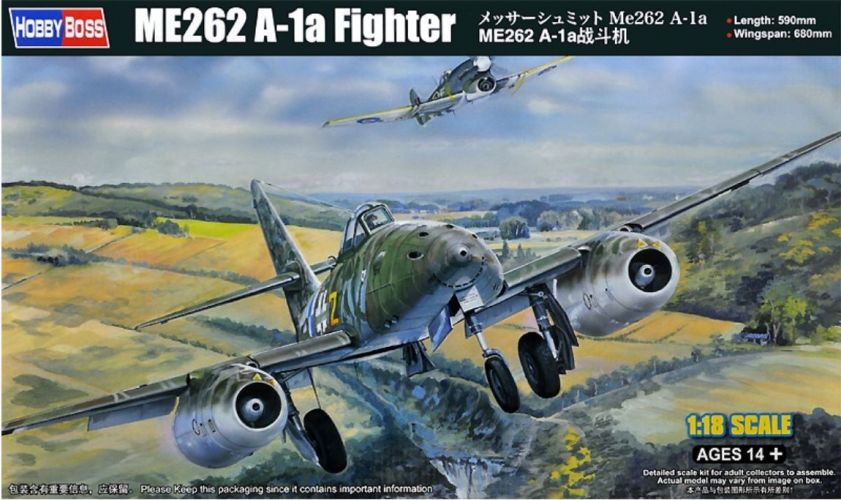 HOBBYBOSS 1/18 81805 ME262 A-1a FIGHTER  UK SALE ONLY 