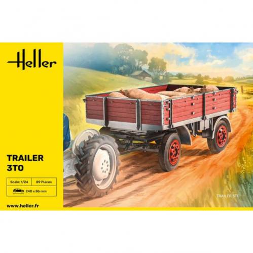 HELLER 1/24 81410 TRAILER 3TO