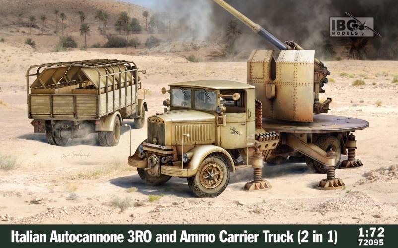 IBG MODELS 1/72 72095 ITALIAN AUTOCANNONE 3RO AND AMMO CARRIER TRUCK  2 IN 1 