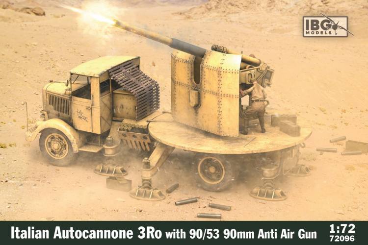 IBG MODELS 1/72 72096 ITALIAN AUTOCANNONE 3RO WITH 90/53 90MM ANTI AIR GUN