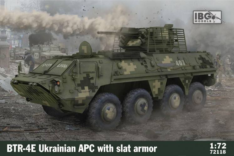 IBG MODELS 1/72 72118 BTR-4E UKRAINIAN APC WITH SLAT ARMOUR