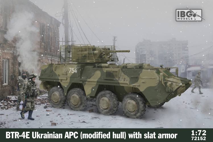 IBG MODELS 1/72 72152 BTR-4E UKRAINE APC MODIFIED HULL WITH SLAT ARMOR