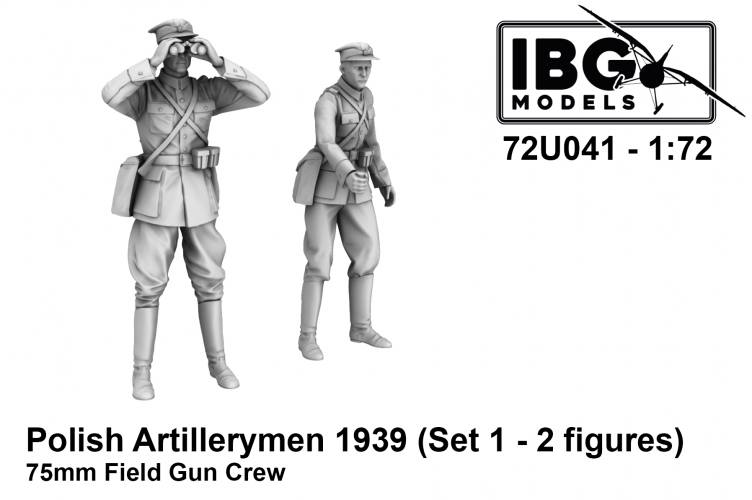 IBG MODELS 1/72 72U041 POLISH ARTILLERMEN 1939 SET 1  2 FIGS 