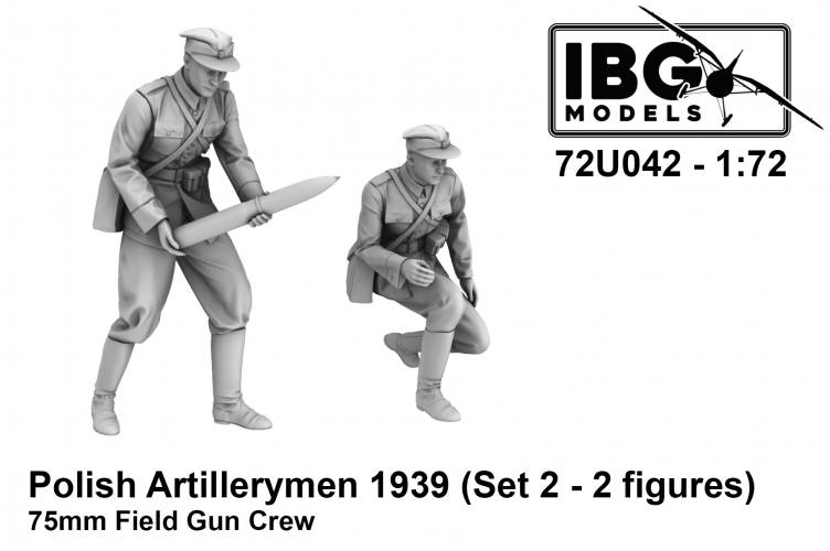 IBG MODELS 1/72 72U042 POLISH ARTILLERYMEN 1939 SET 2  2 FIGS 