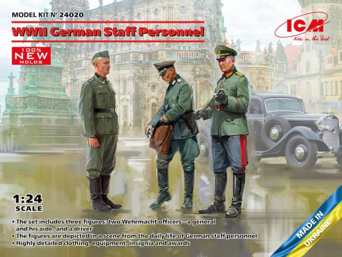 ICM 1/24 24020 WWII GERMAN STAFF PERSONNEL 