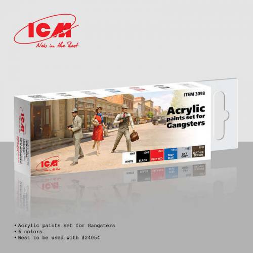 ICM  3098 GANGSTERS ACRYLIC PAINT SET  UK SALE ONLY 