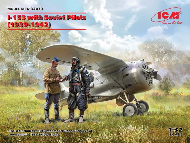 ICM 1/32 32013 I-153 WITH SOVIET PILOTS 1939-1942